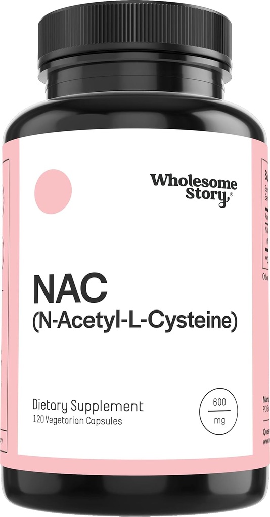 Allsome Story NAC Supplement N Acetyl Cysteine 600 mg | Liver, Lung & Ferttitude Support | 120 Capsules | 120 Servis Sağlayıcı