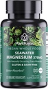 PlantFusion Vegan Magnezyum Kompleksi Deniz Su'dan 375 mg, Bio available Magnezyum Marine with Fermented Organic Whole Food Mix, Non-GMO, Muscle & Relaxation Support, 120 Cap