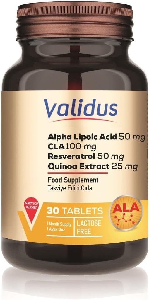 VALIDUS Alfa Lipoic Asit + CLA + Resveratrol 30 Tablet