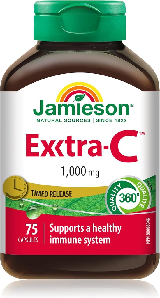 Jamieson Ekstra-C 1000 mg 75 Vitamin-C Capsules
