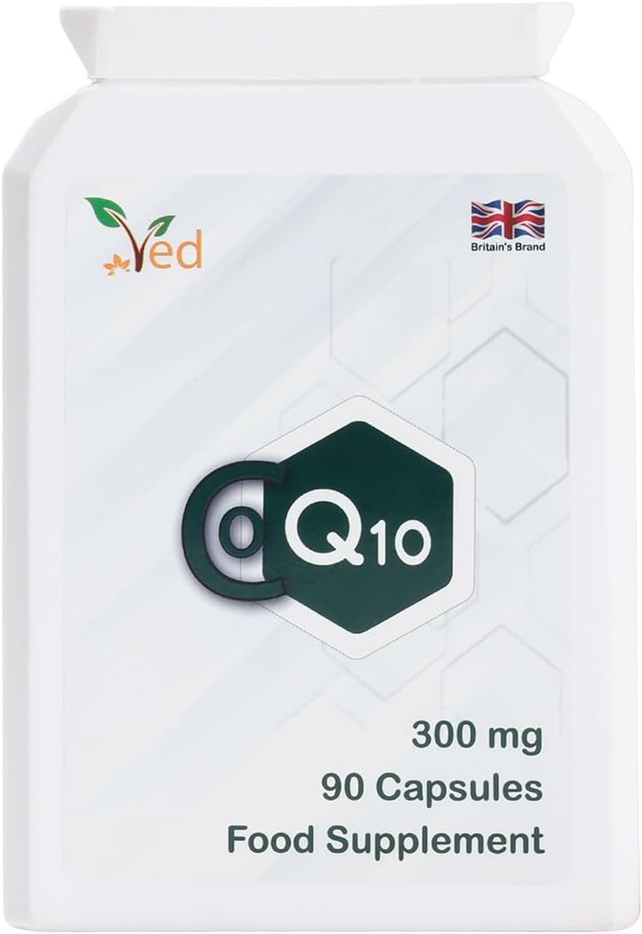 Ved Best High Abxia CoQ10, Vegetarian, Gluten Free, Diyet Supplement, 300 mg 90 Veggie Capsules