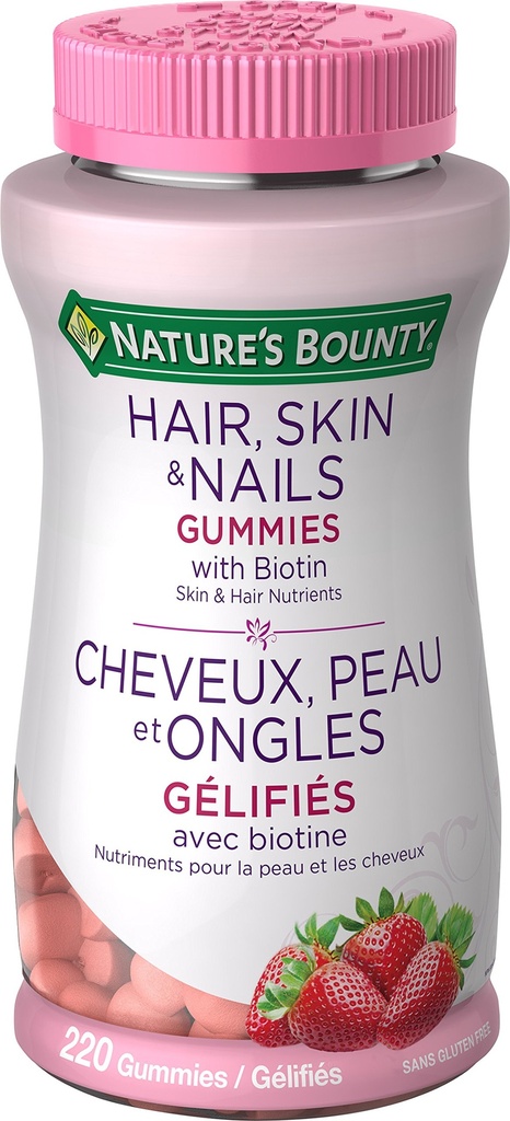 Nature's Bounty Optimal Solutions Saç, Skin ve Nails Gummies - 220 Count