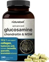 NatureBell Advanced Glucosamine MSM συμπλήρωμα χονδροϊτίνης, 240 κάψουλες 