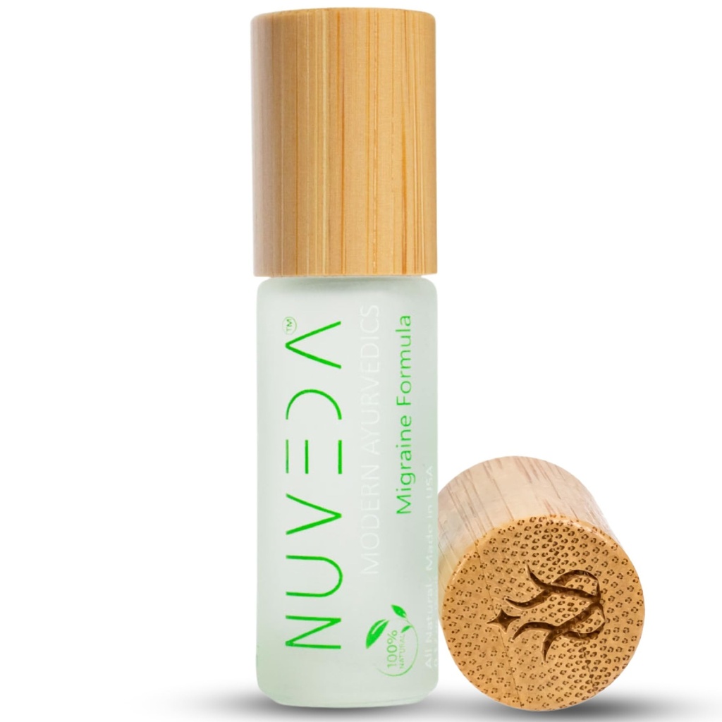 NUVEDA® Advanced Migraine Formula - All Natural Headache Stick | Modern Ayurvedic, Roll On Stick | Tedavi Grade Essential Oil Aromaterapi | ABD'de Yapıldı