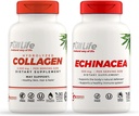 Full Life Hydrolyzed Collagen ve Echinacea Capsules - Diyet Supplements - Kadınlar ve Erkekler için Bovine Collagen Pills - Echinacea Purpurea Ekstraksiyon, Gluten-Free - 90 Veggie Capsules Her Şey