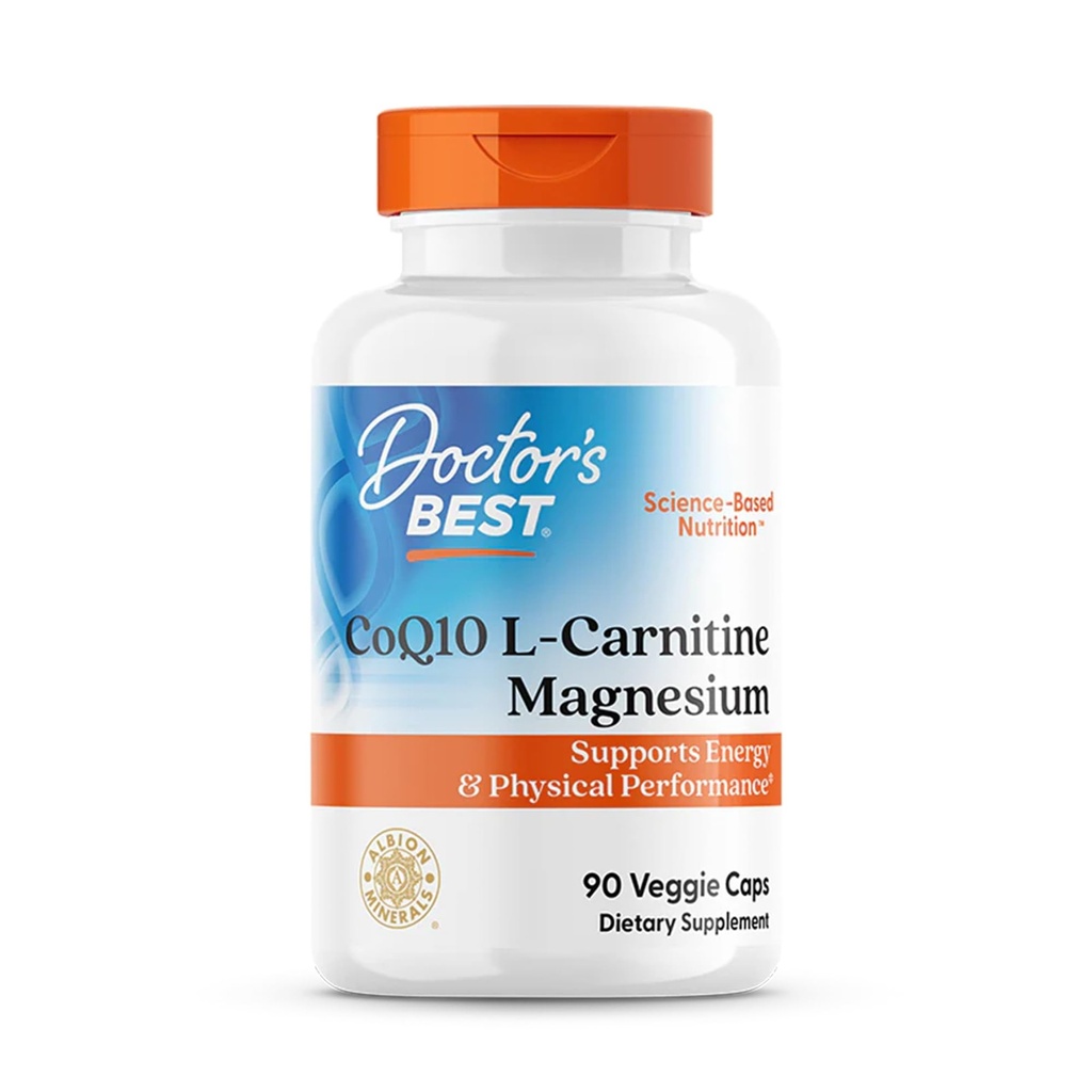Doktor'un En İyi Coq10/l-Carnitine/Magnesium Benzersiz Ölme, Enerji, Kas Mass & Muscle Recovery, Veggie Caps, 90Count