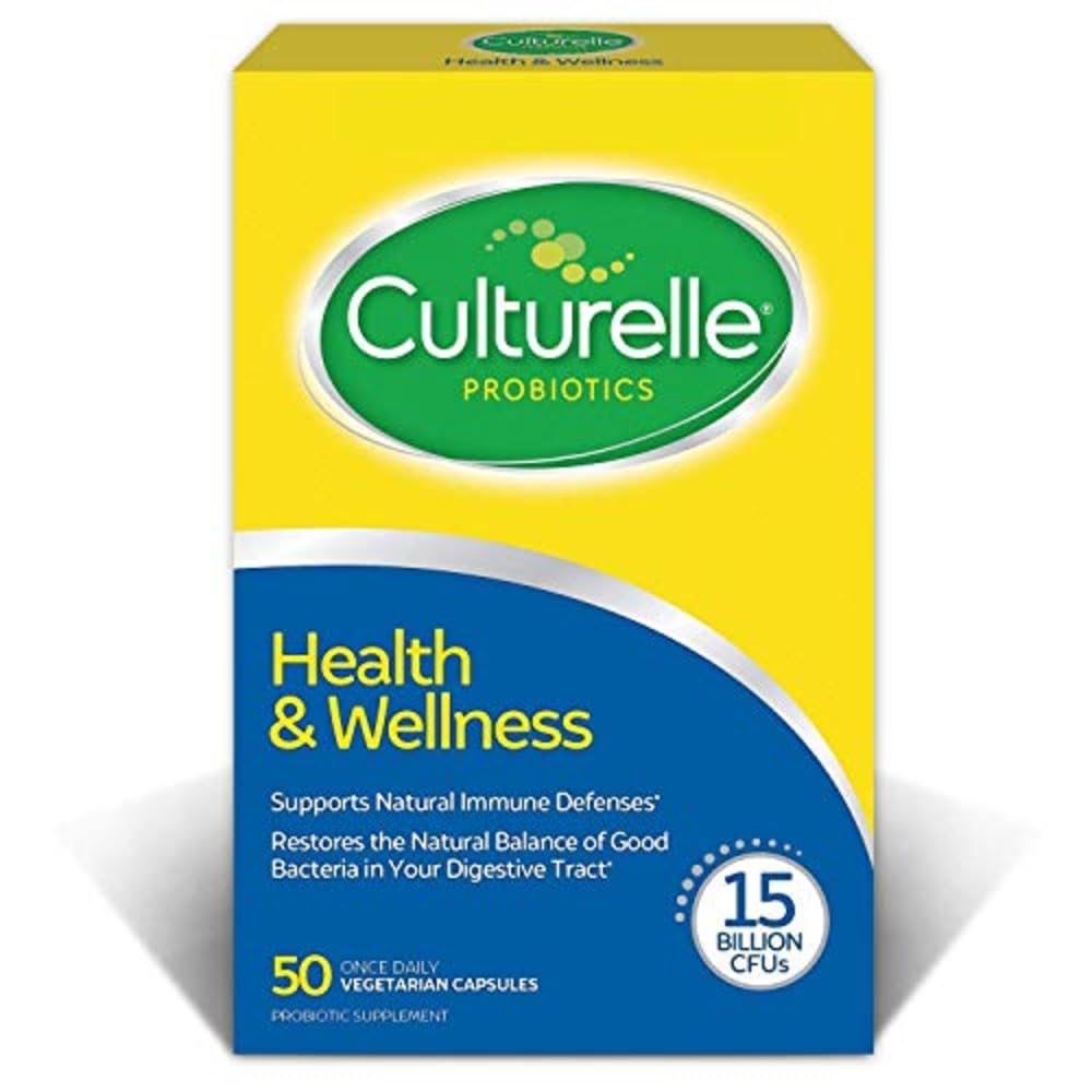 Erkekler ve Kadınlar için Kültür Sağlığı ve Sağlık Günlük Probiyotik Tamam, Immune Sisteminizi Destekleyin, Occasional Diarrhea, Gas & Bloating, 15 Milyar CFUs, Non-GMO, 50 Counts