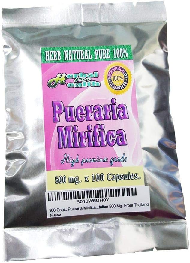 100 Caps. Pueraria Mirifica Toz Kökü 100 Meme Artırılmış 500 Mg.