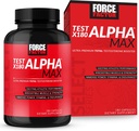 FORCE FACTOR Test X180 Alpha Max Total testosteron ve Nitrik Oksit için Fenugreek Tohum ve Tribulus ile Erkekler için Kan Akışını Arttırmak ve Erkek Athletic Performansını Geliştirmek için 180 Capsules