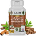Organik Cinnamon Capsules, Enerji, Kalp ve Metabolism Desteği, sertifikalı Organik Ceylon Cinnamon Pills, Non-GMO, Vegan, Gluten-Free - 60 Capsules