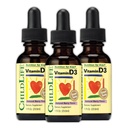 Çocuk, Çocuklar ve Toddler için D vitamini D3 ÖĞRENMELER - Öfke başına 500 IU, Immune & Bone Health Support, Natural Berry - 1 Fl Oz (Pack of 3)