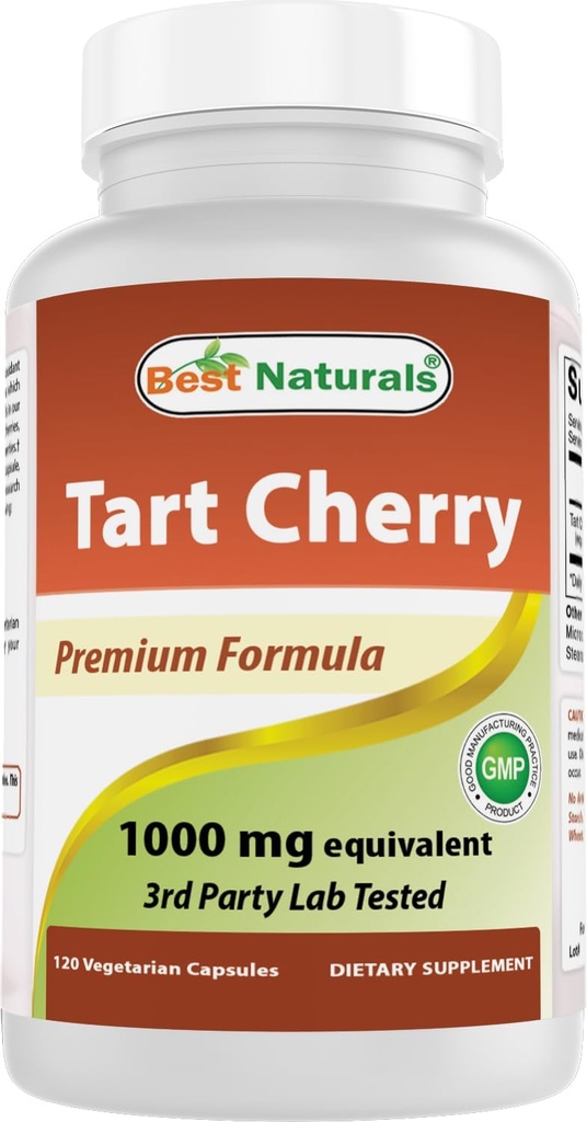 En İyi Doğallar Tart Kira 1000 mg (Non-GMO) Veggie Capsules - Normal Aralığın İçinde Sağlıklı Uric Asit Seviyeleri, Sağlıklı Ortak Fonksiyonlar ve Sağlıklı Uyku Döngüsünü Teşvik Ediyor, 120 Kont