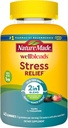 Nature Made Wellblends Stress Relief Gummies, L theanine 200 mg Stresi Azlaştırmaya yardımcı olmak için, GABA 100mg, Aynı Gün Stres Desteği, 40 Strawberry Flavor Gummies