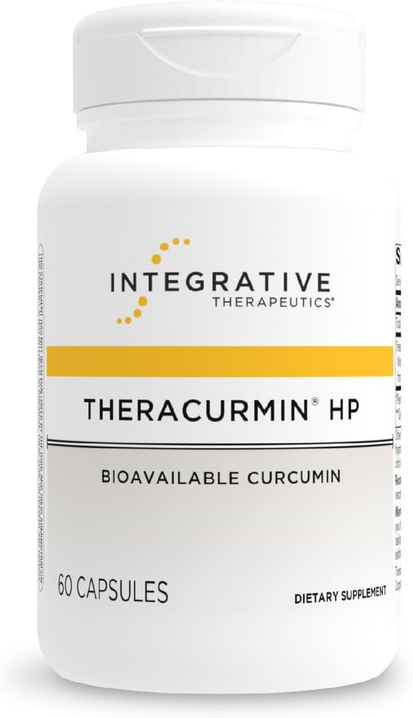 Integrative Theracurmin HP - Turmeric Supplement for Heart & Joint Health Support* - Υποστήριξη για την αποκατάσταση των μυών* - Μη σόγια, χωρίς γαλακτοκομικά και χωρίς γλουτένη - 60 κάψουλες (30 σερβιρίσματα)