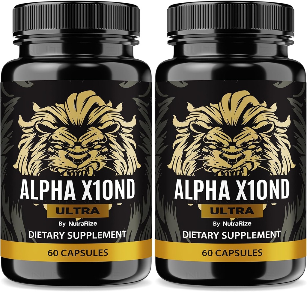 (2 Pack) Alpha X10nd Ultra for Men, Resmi Erkek Formula Stamina ve Peak Performansı korumak için, All-Doğa Beslenme ve Sağlık Desteği için All-Doğal Mix, AlfaX10nd Supplement Yorumlar (120 Capsules)