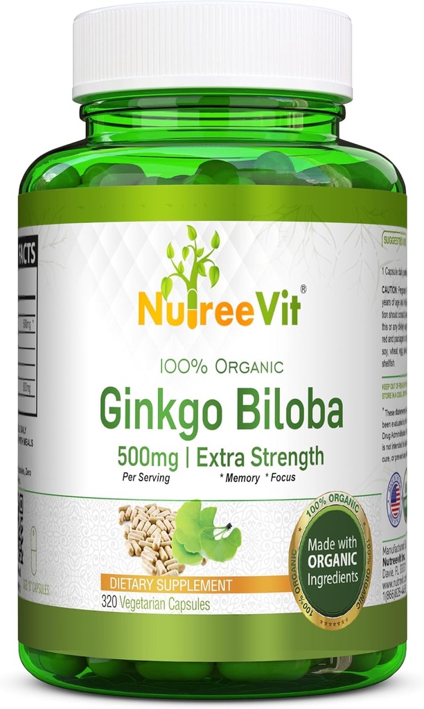 Κάψουλες NutreeVit Ginkgo Biloba (320 Κάψουλες)