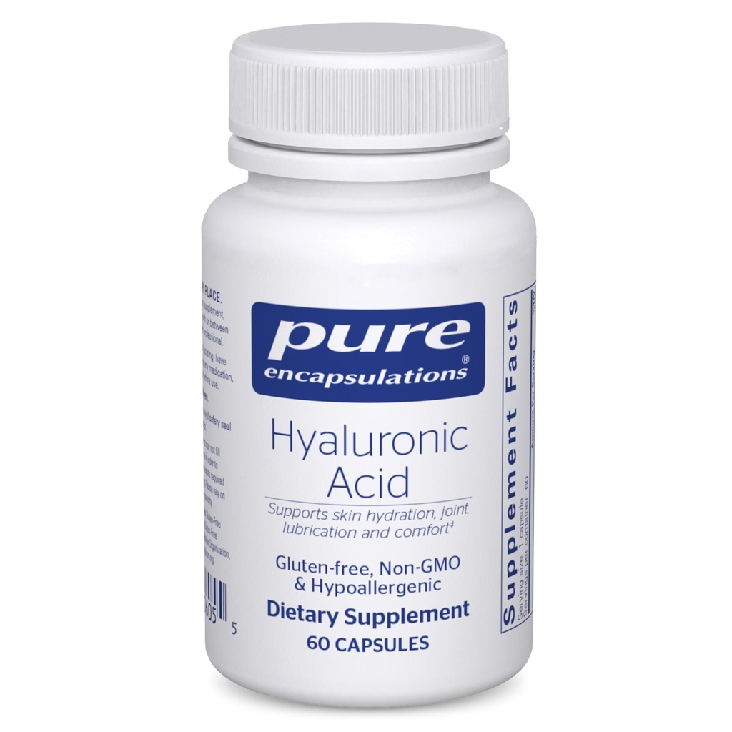 Saf Encapsulations Hyaluronik Asit - Skin Hydration, Ortak Öğretim ve Ortak Sağlık* - Etkili Aborpsiyon - Gluten Free - Vegan & Non-GMO - 60 Capsules