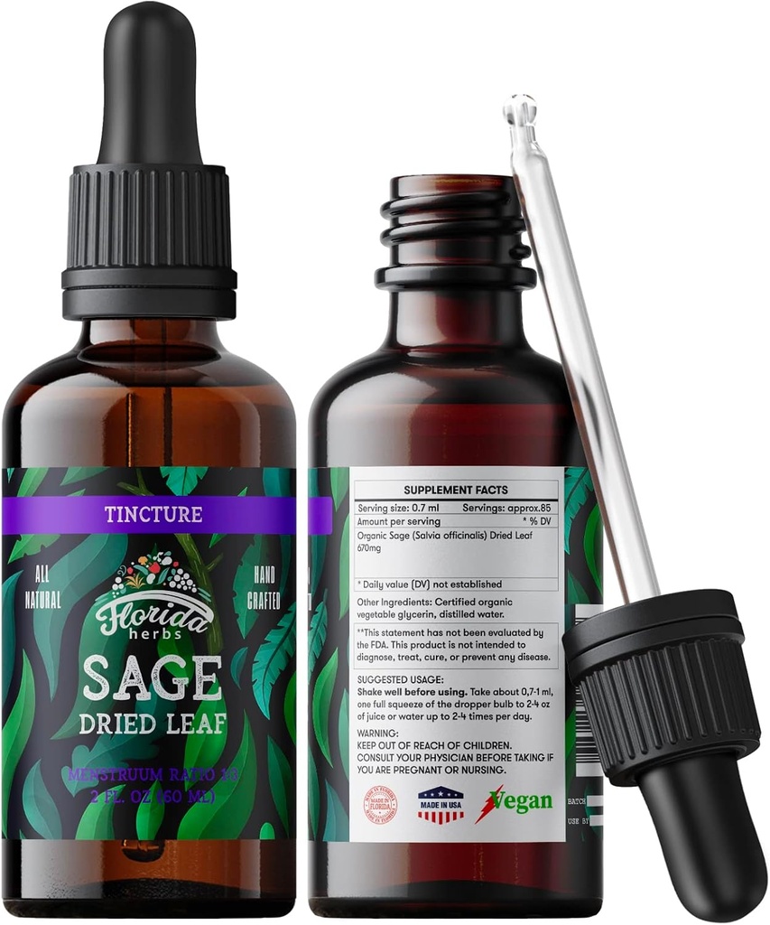 Sagehopper – Doğal kuru Sage Supplement – Sage Herb (Salvia officinalis) – Organik Sage Herbal - No-GMO - ABD'de Yapıldı - 2 oz