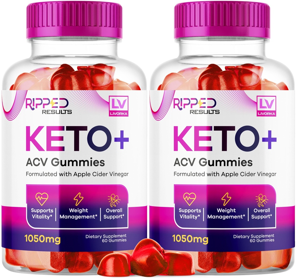 LIVORKA (2 Pack Rippped Results Keto Plus Gummies, Ripped Results Keto ACV Gummies 1050 MG, Ripped Reults, Ripped Results Keto Gummies, Ripped Keto, Ripped Results Keto, 120 Gummies για 2 Μήνες