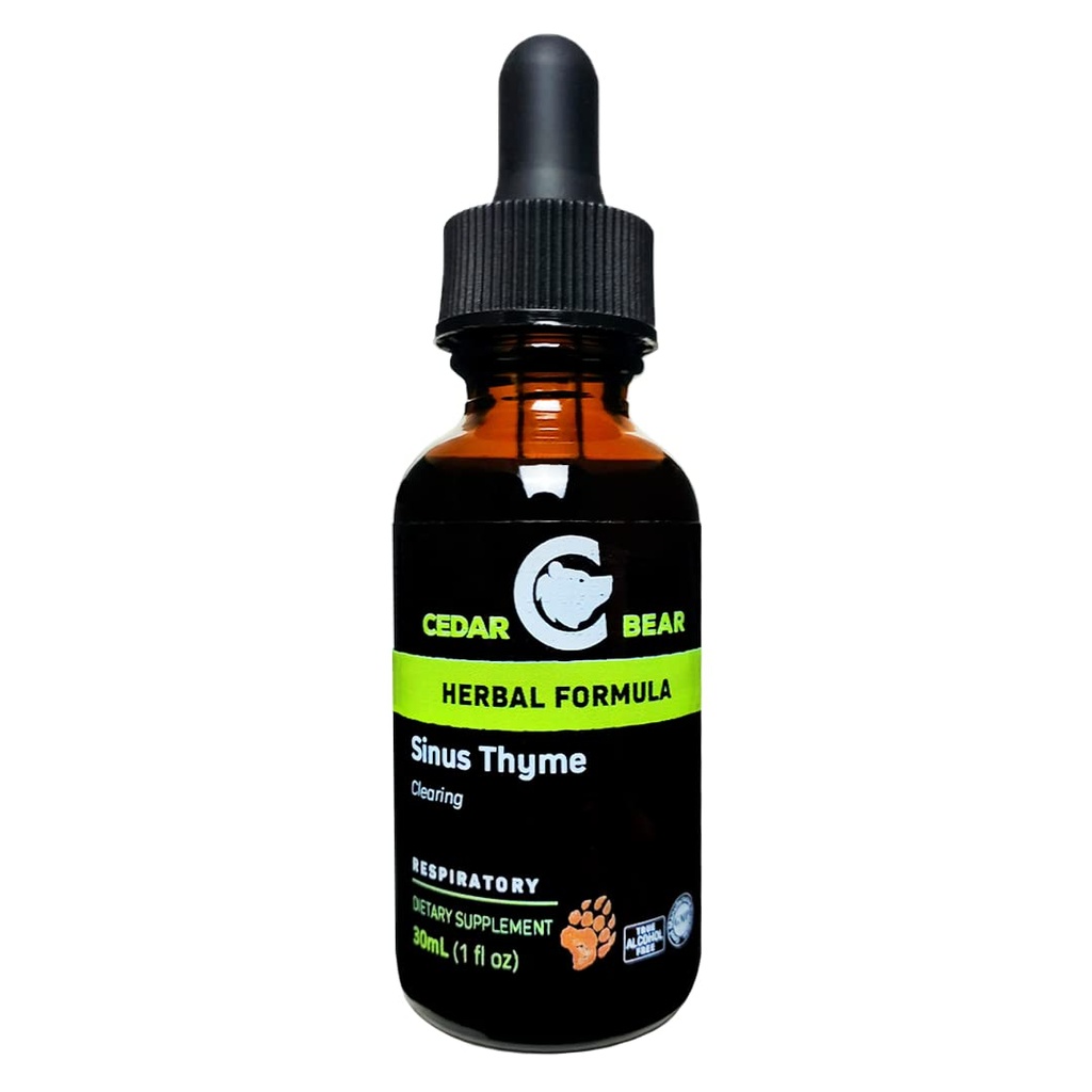 Cedar Bear Sinus Bir Sıvı Herbal Supplement Bu Destekler Sinuses'ta Clear Functioning ve Immune Functions 1 fl oz / 30 ml