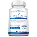 Onaylanan Bilim Anxietex Night - Ease Endişe ve hoşnutsuzluk, Sleep Well - Valerian, Passion Flower, Chamomile - 30 Capsules - Vegan Supplement - ABD'de Yapılan