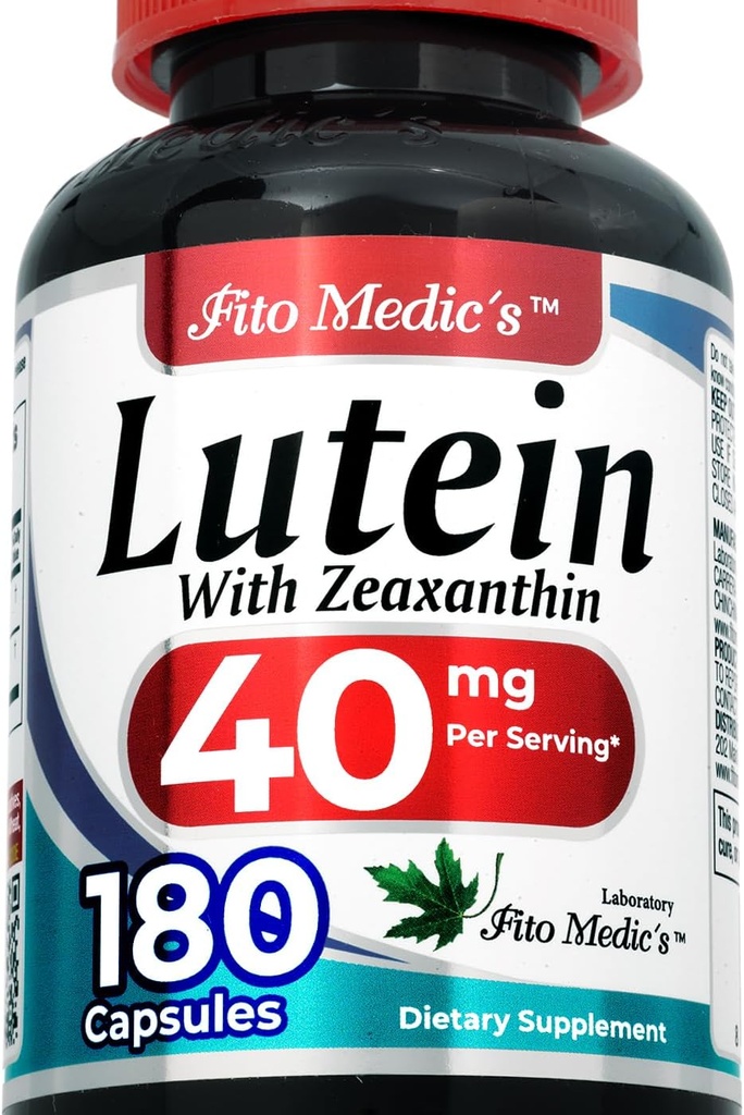 FITO MEDIC'S Lab | Lutein |180 Capsules |40 mg| Lutein 40 mg | Lutein ve zeaxanthin Supplements | Stratein 40 mg | Lutein ve zeaxanthin | zeaxanthin | Ultra yüksek Aborpsiyon.