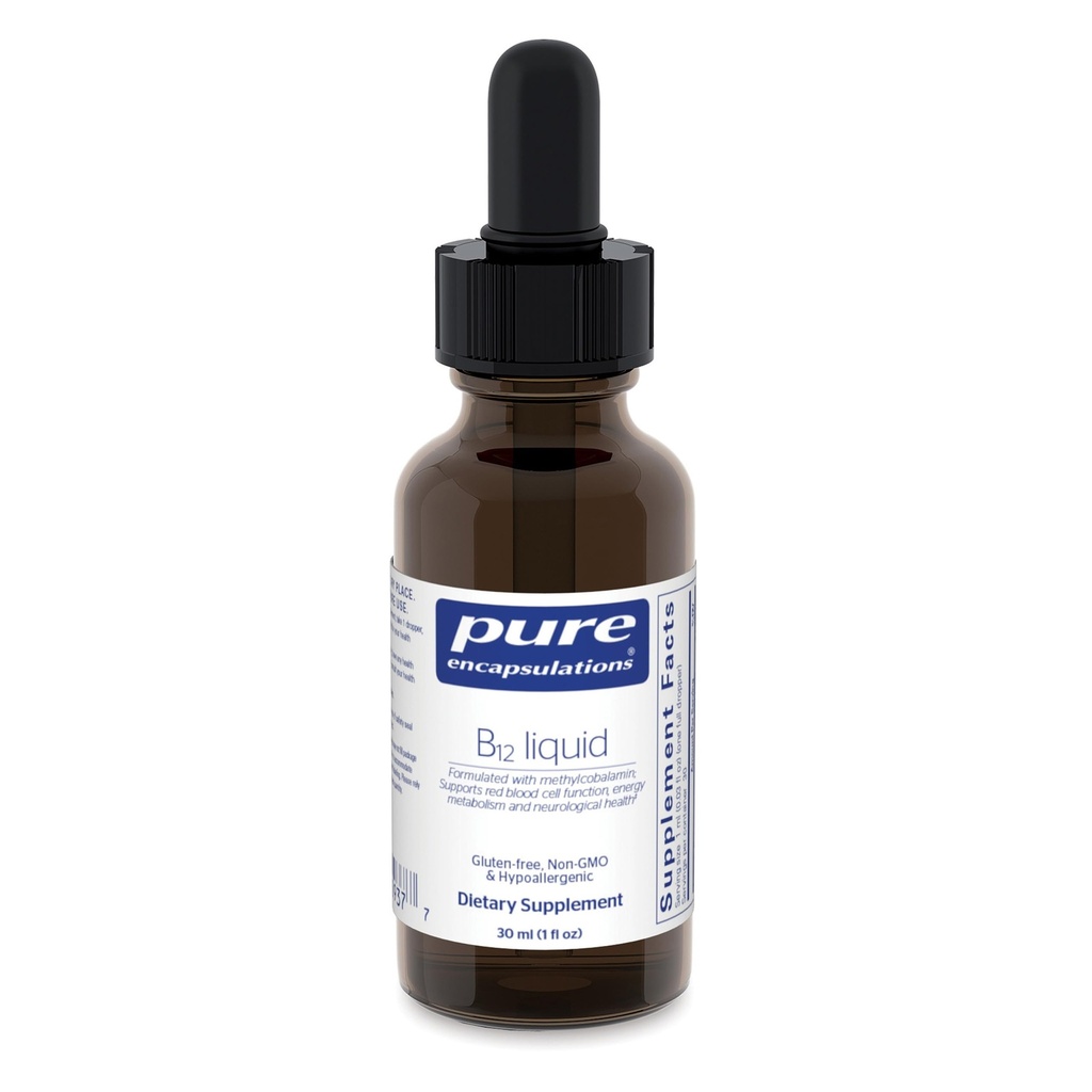 Saf Encapsulations B12 Liquid | 1.000 mcg Vitamin B12 (Methylcobalamin) Nerves, Immune Health, Energy, and Cognitive Function* | 1 fl. oz.