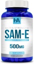Yüksek Güçlü 500 mg SAM E Supplement | S-Adenosyl Methionine SAMe Supplement for Bone Joint & Mood Support for Men and Women | Vegan Non-GMO & Made in US cGMP Labs (180 Veggie Capsules)