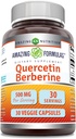 Amazing Formulas Quercetin Berberine | 250 Mg Berberine and 250 Mg Quercetin | Veggie Capsules Supplement | Non-GMO | Gluten Free | Made in USA (30 Count)
