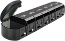 Daily Pill Organizer, 7 διαμερίσματα αποσπώμενα κουτί ιατρικής, μαύρο, μέγεθος ταξιδίου Vitamin Planner υπενθύμιση, φορητό Meds αποθήκευσης 7-Day Κάτοχος για τη φαρμακευτική αγωγή, ιχθυέλαια, συμπληρώματα