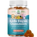 Çocuklar Odaklı Gummies - Yeşil Çay Üretimi ile Çocuklar için Hiçbirotropics Beyin Desteği Tamamlayıcısı, B6 & B12 Memory ve Brain Focus için Vitaminler - Çocuklar için Herbal Concentration Chews - 90 Count 90