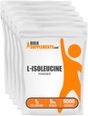 BulkSupplements.com L-Isoleucine Toz - BCAA Toz, Amino Asit Beslenme Tamamı - Vegan & Gluten Free, 1g per Service, 1kg (2.2 lbs) (Paketi 5)