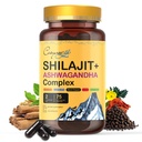 Himalaya Shilajit- Kompleks with Ashwagandha, Mace, Gokshura, Cinnamon & Piperine | Enerji, Vitality & 85+ Trace Minerals, Erkekler için Shilajit, Kadınlar için Shilajit, Düzenli Dose - 150 Capsules