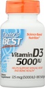 Doktorlar En İyi D3 5000IU, Non-GMO, 180 Softgel (Pack of 1)