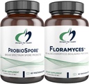 Sağlık Saccharomyces Boulardii (60 Capsules) + Probioelie Spore Temel Probiyotik (60 Capsules) - 2 Gut Health Supplements - Raf-Stable, Acid Dayanıklı Digestive Probiyotikler
