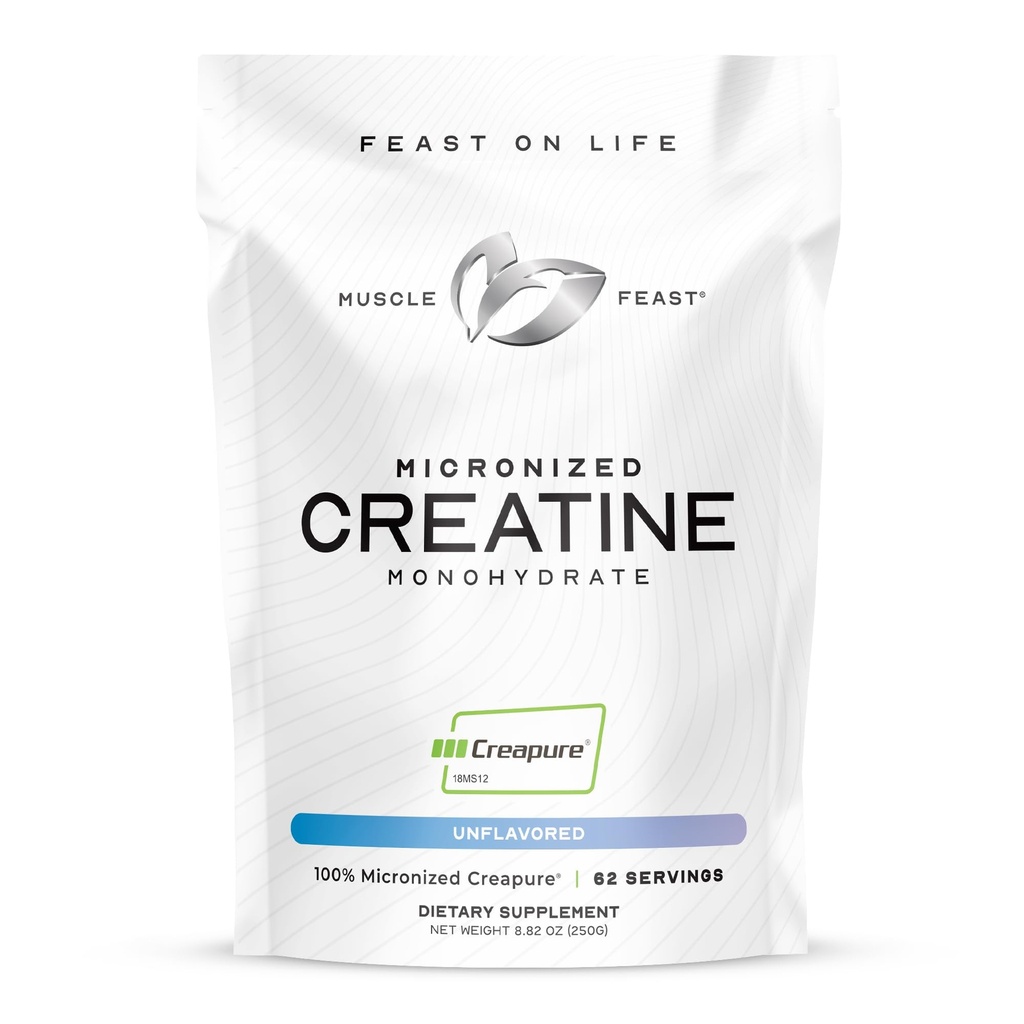 Kas Kreşit Krepure - Micronized Kretine Monohidrat Toz | Premium Pre-Workout veya Post-Workout | Kadınlar ve Erkekler için Kremayı Kolay, Vegan, Gluten-Free, Güvenli ve Pure (Unflavored, 250g)