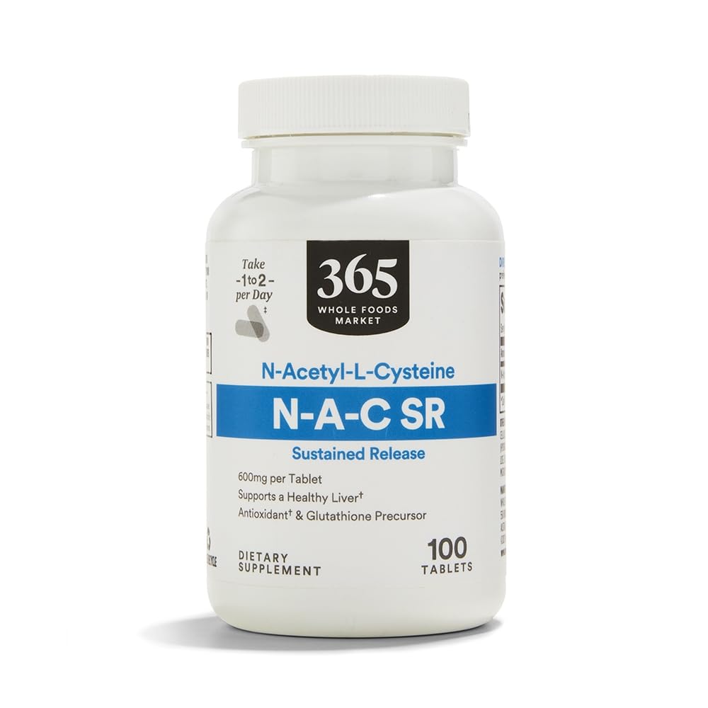 365 by Whole Foods Market, NAC Sustained release 600 mg, 100 Count
