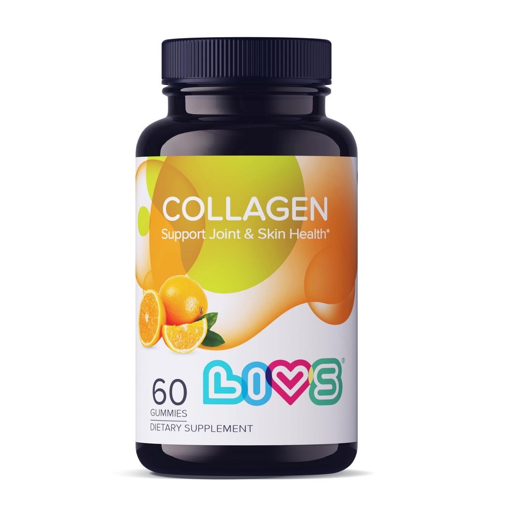 LIVS Collagen Gummies for Women & Men | Multi Collagen Hydro - Hydrolyzed Collagen, | Collagen Toz Alternative for Skin, Hair, Nails & Commons | Gluten Free 100 mg Marine Collagen