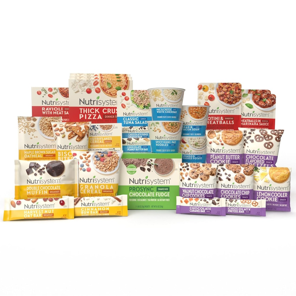 Nutrisystem® Fast Five 7Day Diyet Kit, 28 Delicious Meals & Snacks Plus Chocolate Protein ProSync Shakes