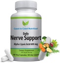 Nerve Support - Alpha Lipoic Acid 650 mg ile Gelişmiş Nerve Relief - Hands, Legs ve Foot Aches - 60 Capsules / 30 Day Supply