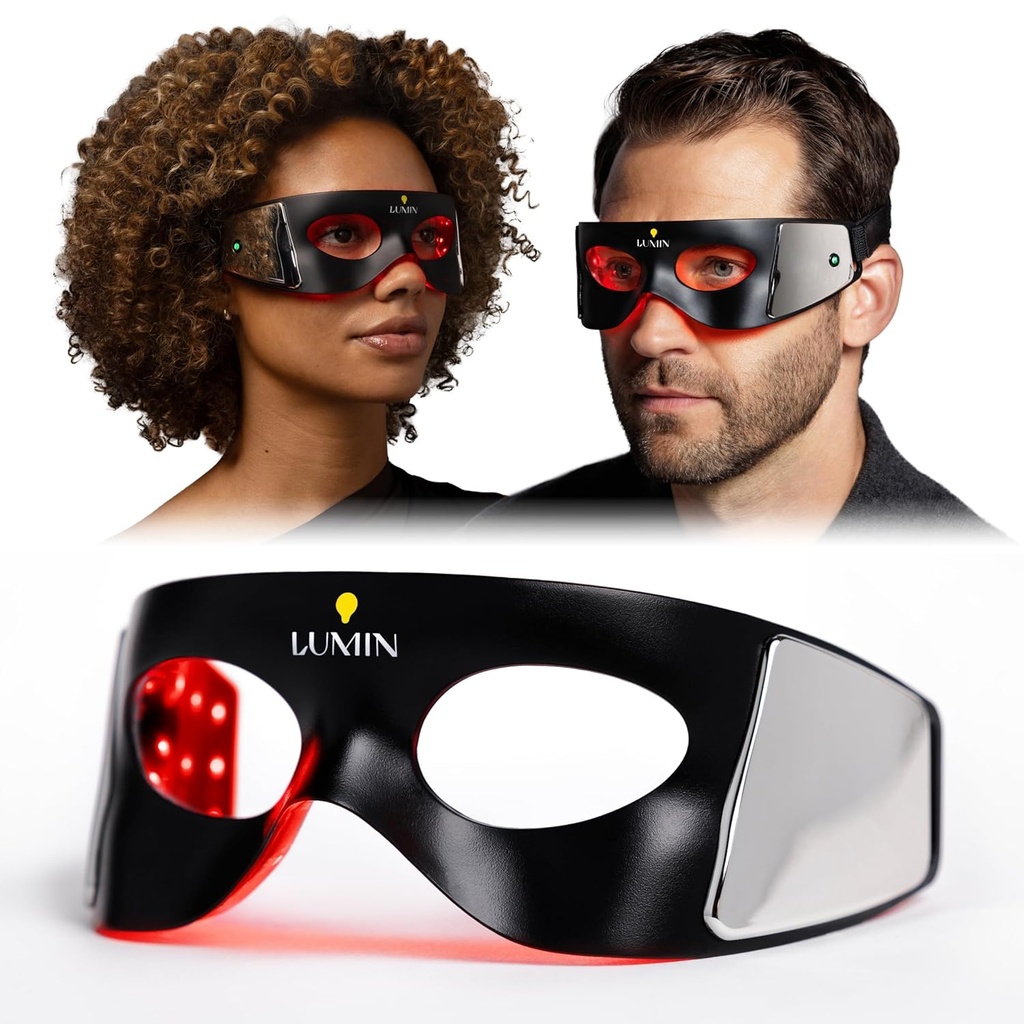 Luminator LED Eye Mask for Men and Women Skincare - Anti-Aging, Boost Collagen, Dark Circles & Wrinkles, Red Light Therapy for Under-Eye Treatment & Rejuvenation - Only 3 Dakika