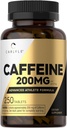 Carlyle Caffeine Pills 200 mg | 250 Tablet | Gelişmiş Sporcu Formula | Vegetarian, Non-GMO & Gluten Ücretsiz Supplement Supplement