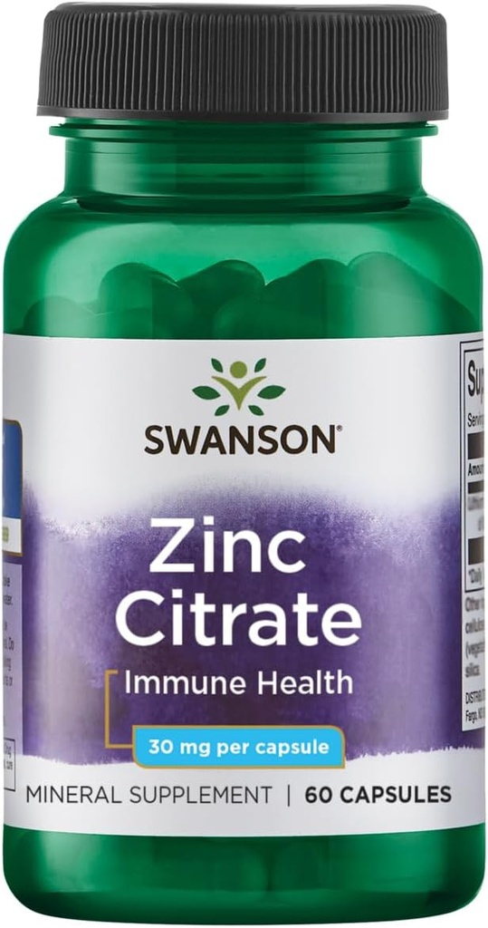 Swanson çinko (Citrate) 30 Milligram