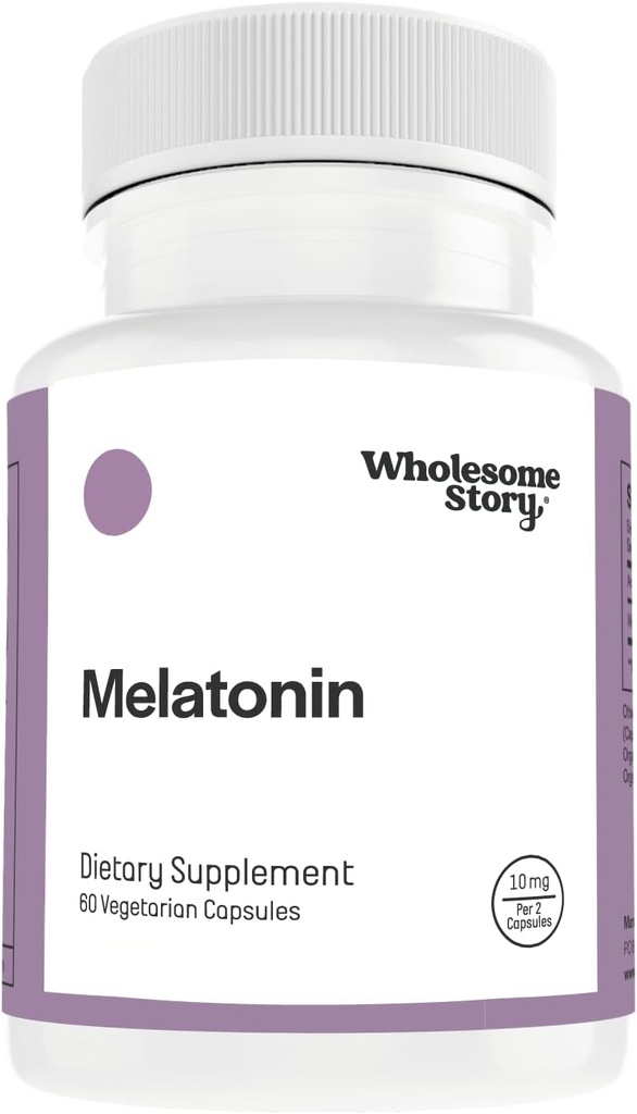 Melatonin 10mg for Yetişkinler for Restful Sleep, Relaxation & Hormon Balance | Melatonina para Yetişkinos | Melotin | Melotonin | 60 Melatonin 10 mg Capsules | 5 mg Per Capsule | 30 Day Supply