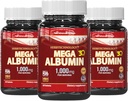 Dr.K&C HNHusa Mega Albumin Protein 1000mg 180 Tablets Υγιεινή λειτουργία του ήπατος Νεφρού Wellness Συνολική υποστήριξη της υγείας Συμπλήρωμα ενεργειακής ισορροπίας ζωής 60tabs 3pk