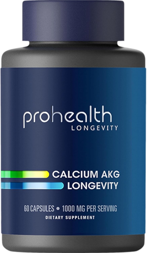 ProHealth, Ca AKG Συμπλήρωμα (Alpha Ketoglutarate) (1. 000 mg ανά 2 Κάψουλες Σερβίρισμα, 60 Κάψουλες). Υποστηρίζει Μεταβολική λειτουργία και Υγιείς διαδικασίες γήρανσης.
