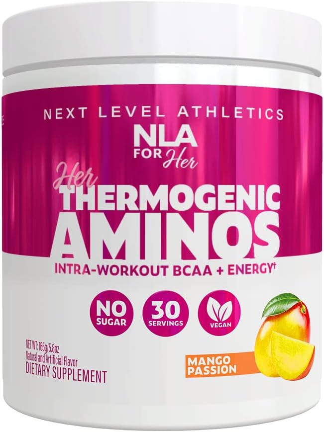 Termogenik Amino Women's Pre Post & Intra Workout ATM (Mango Passion,30 Hizmet) w BCAA Essential Amino Asits, Caffeine, & Electrolytes- Max Your Workouts w Sustained Energy-Vegan,Sugar Free