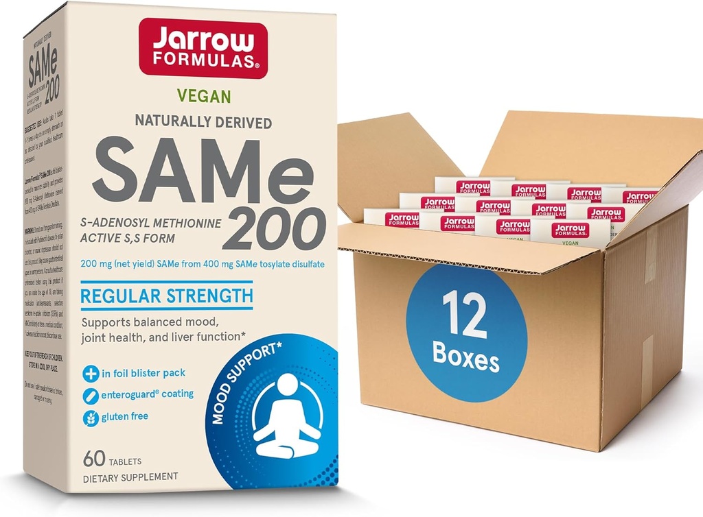 Jarrow Formulas Same 200 mg, Supports Joint Health, Liver Function, Brain Metabolism, 60 Tabletler, 60 Gün Supply'a Kadar (Pazar 12)