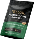 LUAL Papaya Enzyme Kompleksi - Papain, Bromelain & Digestive Enzymes - Destekler Digestion & Nutrient Abxia – Natural Papaya Flavor – 180 Count
