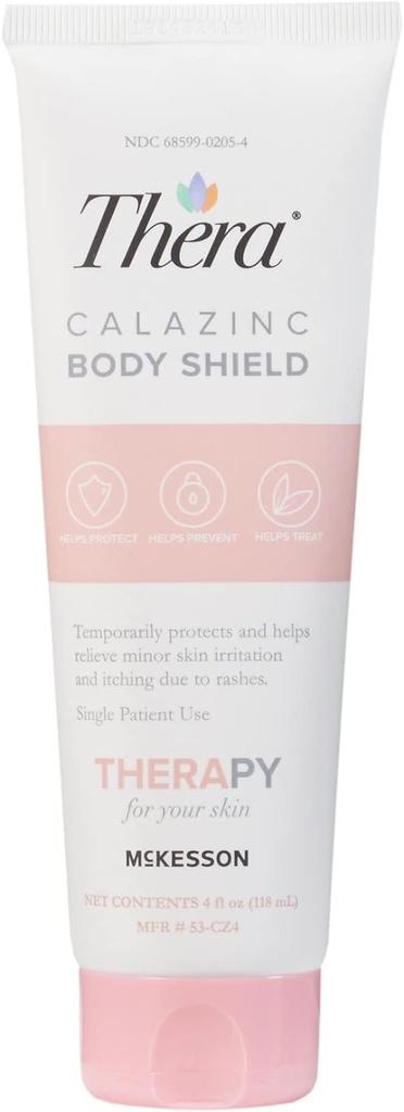 McKesson'un Thera Calazinc Body Shield, Çinko Cream ile Calamine - Eczema için Ointment, Psoriasis, Diaper Rash - 4 oz. Tube, 1 Count